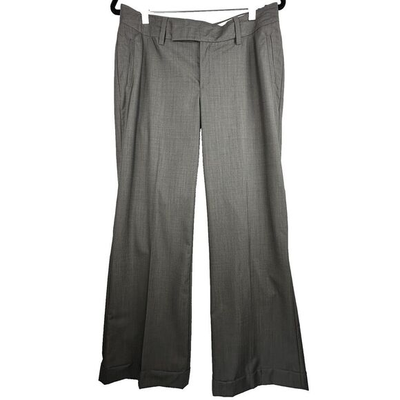 2/$30 Banana Republic Martin Fit Pants Size 10P Wool Silk Cuffed Neutral Office - Picture 1 of 11